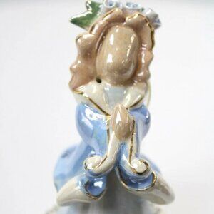 NIB: VINTAGE CLAYWORKS CERAMIC ORNAMENT "Joy / Blue" - SA20296